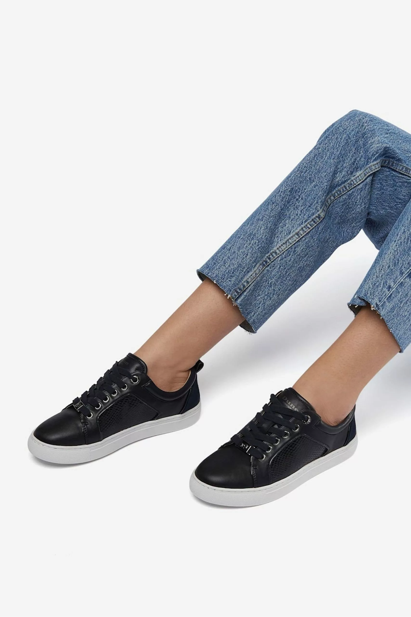 Dune London Estee Blue Wide Fit Mix Material Trainers 7 Dune London Estee Blue Wide Fit Mix Material Trainers - Image 5