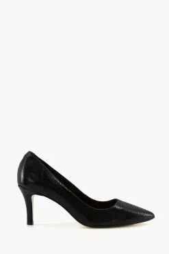 Dune London Andina Unlined Comfort Point Mid Heel Courts