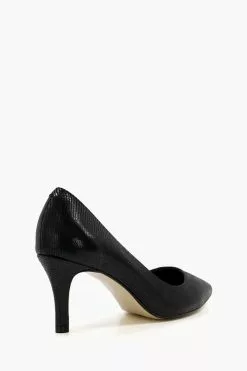 Dune London Andina Unlined Comfort Point Mid Heel Courts -Style Sole Zone U42757s3