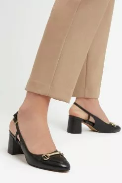 Dune London Wide Fit Black Cassie Snaffle Open Court Sandals