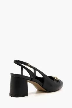 Dune London Wide Fit Black Cassie Snaffle Open Court Sandals -Style Sole Zone U42760s4