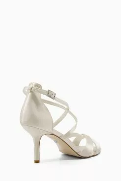 Dune London White Maribel Satin Cross Strap Heels 9 Dune London White Maribel Satin Cross Strap Heels -Style Sole Zone U43114s3
