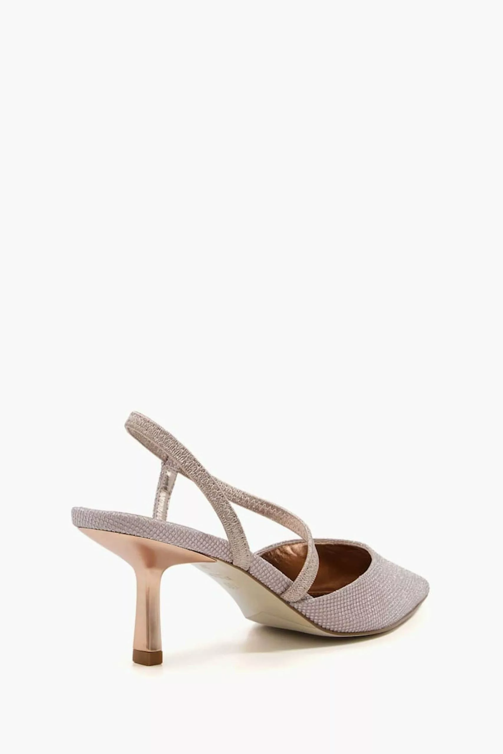 Dune London Rose Gold Colombia Wide Fit Cross Strap Courts 4 Dune London Rose Gold Colombia Wide Fit Cross Strap Courts - Image 2
