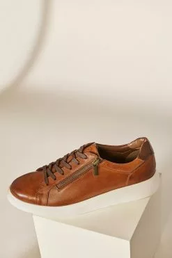 Dune London Brown Tribute Zip Detail Cupsole Trainers 14 Dune London Brown Tribute Zip Detail Cupsole Trainers -Style Sole Zone U43119s6