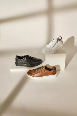 Dune London Brown Tribute Zip Detail Cupsole Trainers 15 Dune London Brown Tribute Zip Detail Cupsole Trainers -Style Sole Zone U43119s7