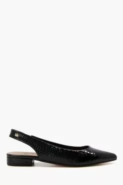 Dune London Caramello Flat Point Quilt Heels