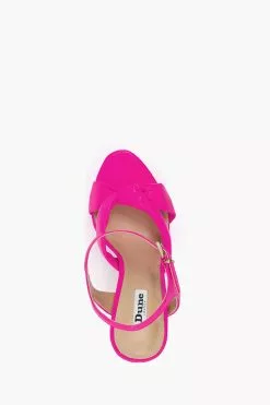 Dune London Pink Mineli Knot Platform Sandals -Style Sole Zone U56401s4