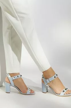 Dune London Manning Giant Stud Block Sandals -Style Sole Zone U56404s5