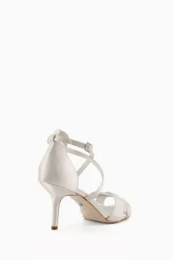 Dune London Maribel Satin Cross Strap Shoes -Style Sole Zone U58133s3