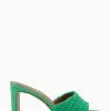 Dune London Green March Set Back Heel Mules -Style Sole Zone U66076s