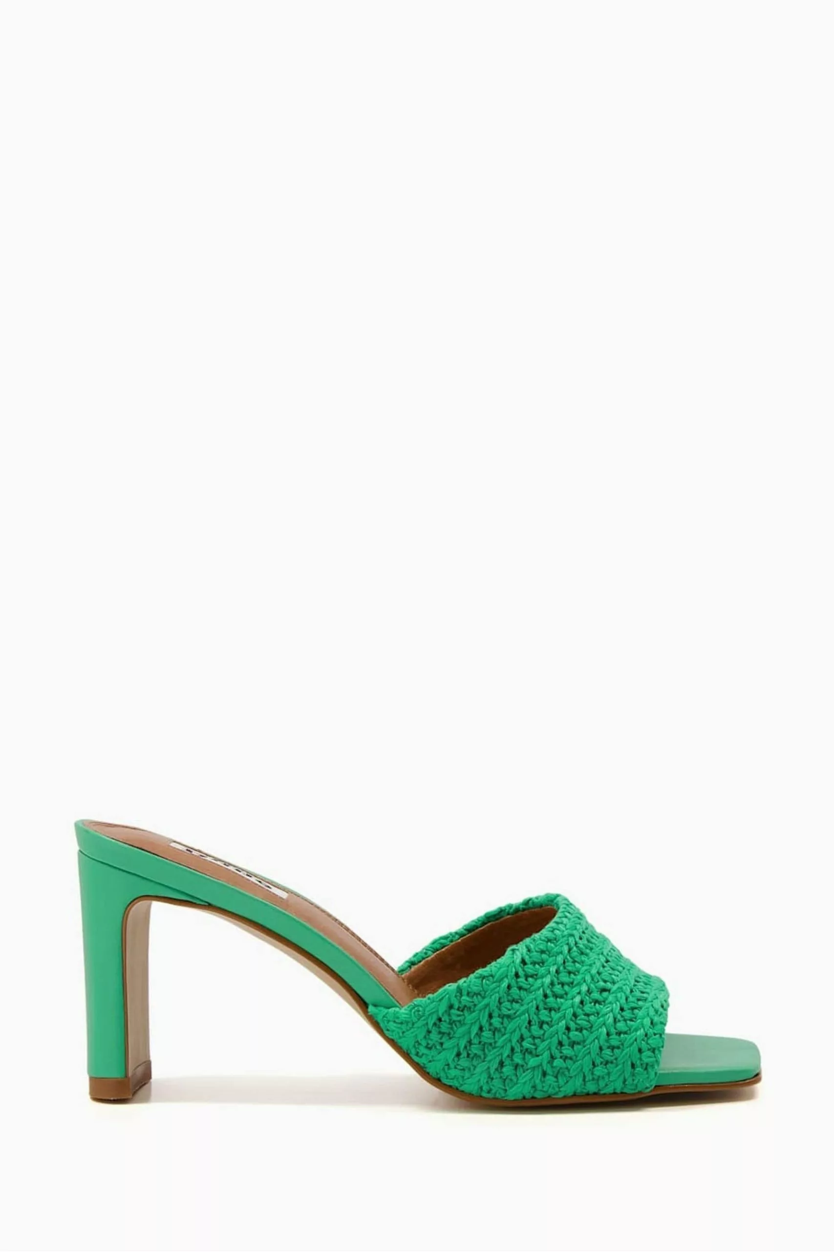 Dune London Green March Set Back Heel Mules 3 Dune London Green March Set Back Heel Mules