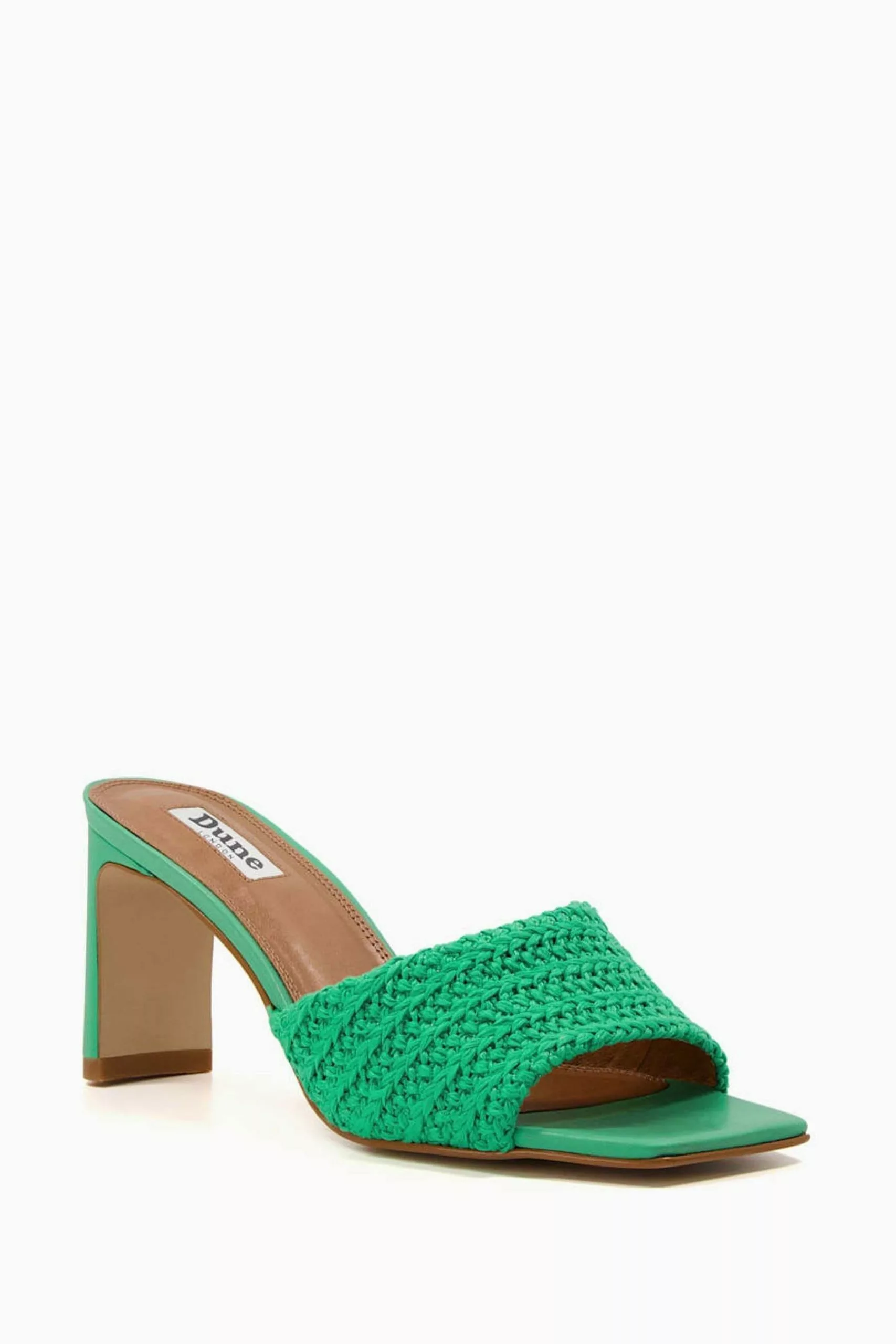 Dune London Green March Set Back Heel Mules 4 Dune London Green March Set Back Heel Mules - Image 2