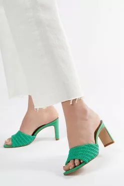 Dune London Green March Set Back Heel Mules 11 Dune London Green March Set Back Heel Mules -Style Sole Zone U66076s5