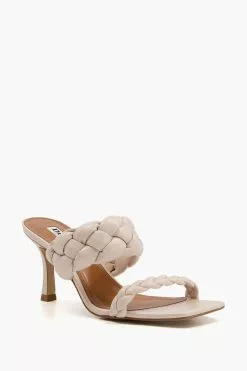 Dune London Message Plaited Mid Heel Mules -Style Sole Zone U66079s2