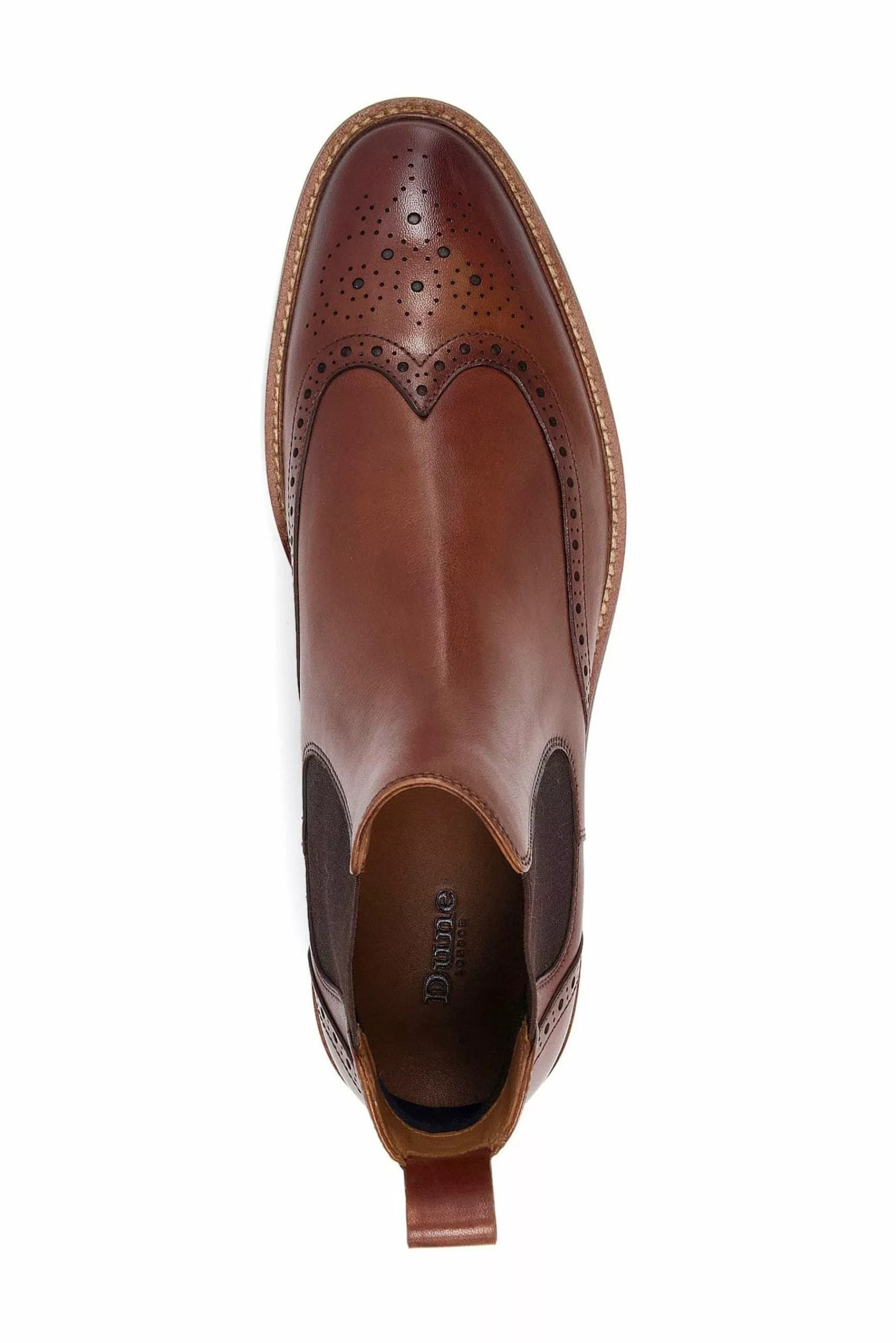 Dune London Markey Chelsea Brown Brogues Boots 6 Dune London Markey Chelsea Brown Brogues Boots - Image 4